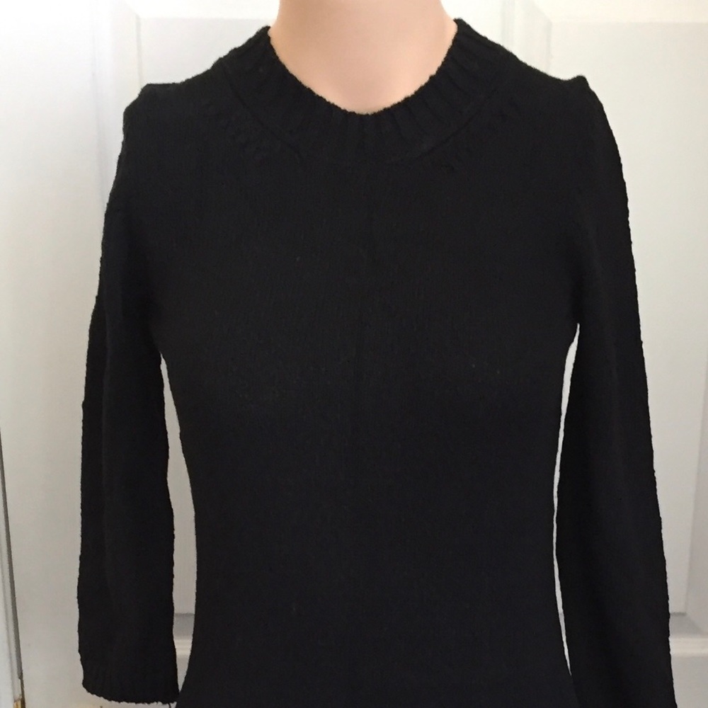 Zara Black Knit Long Sweater Dress Size Small NWT